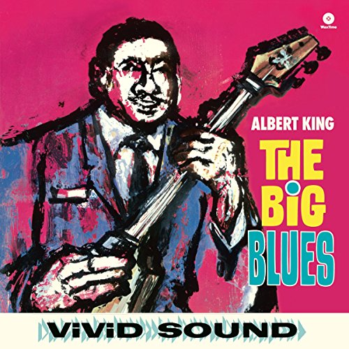 Albert King album cover, "The Big Blues," painted portrait with guitar.