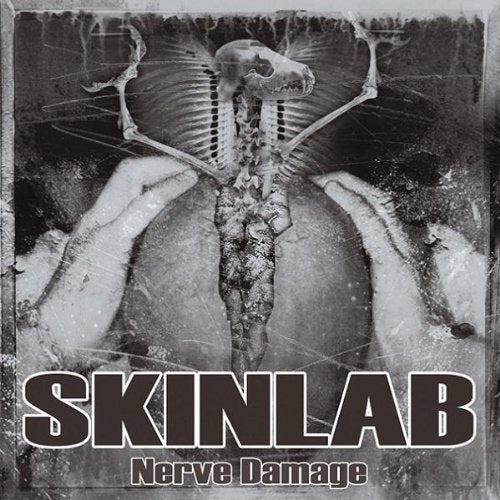 Black and white album cover with a skeletal animal and bold text.