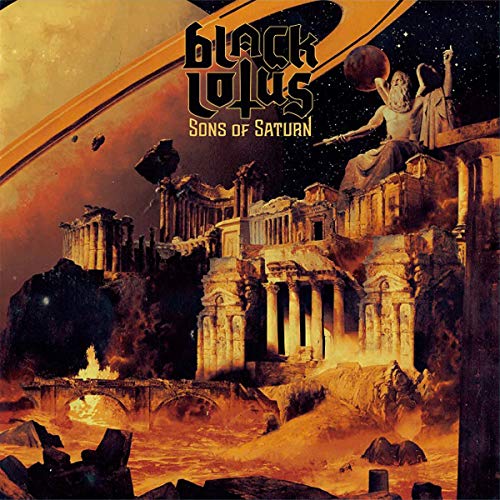 CD cover art: ruins, Saturn, and a figure in a dramatic landscape.