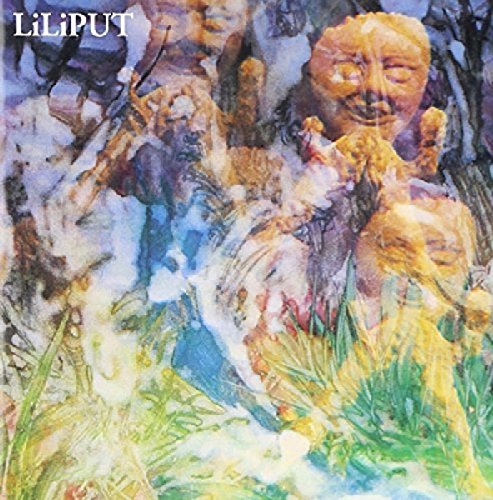 Watercolor painting of faces and figures amidst foliage, album cover.