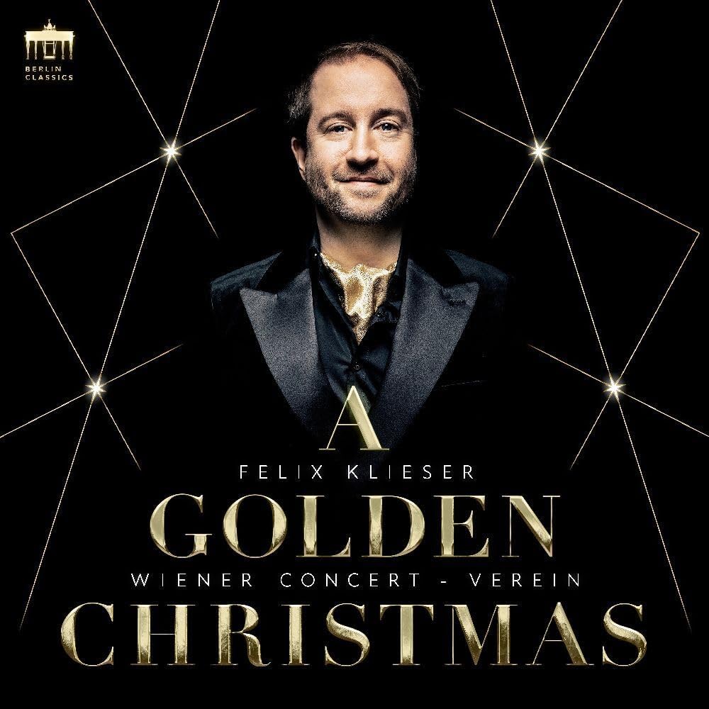Felix Klieser portrait on album cover, with gold text and starbursts.