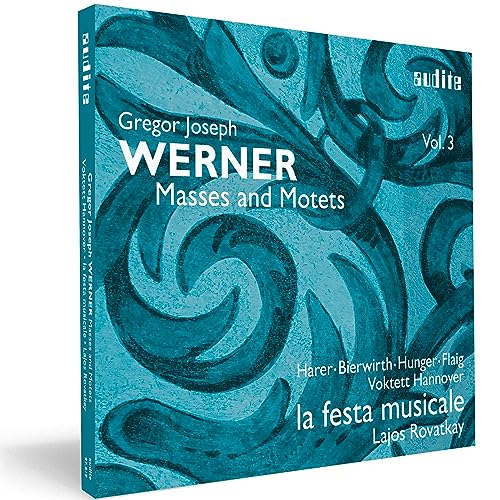 CD case for Gregor Joseph Werner’s “Masses and Motets Vol. III.”
