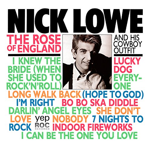 CD cover for Nick Lowe’s “The Rose of England” featuring a portrait.