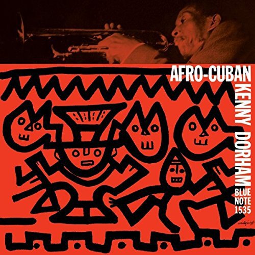 Kenny Dorham’s “Afro-Cuban” vinyl album cover with red and black abstract art.