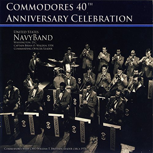 U.S. Navy Commodores band in formal wear, 40th anniversary CD cover.