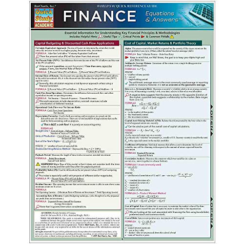 Finance Equations & Answers