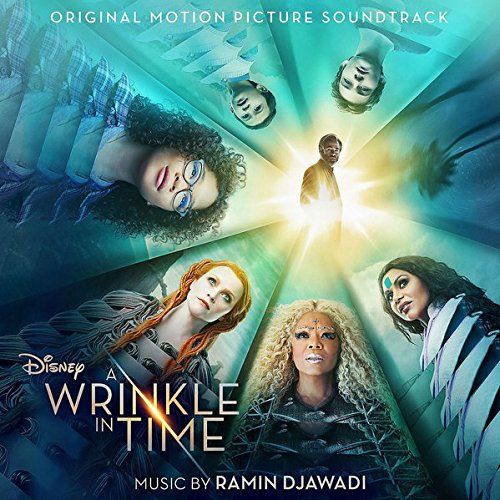 A Wrinkle in Time" soundtrack CD cover featuring diverse cast portraits.