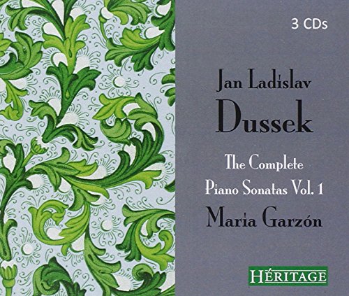 CD cover for Jan Ladislav Dussek piano sonatas, featuring green foliage.