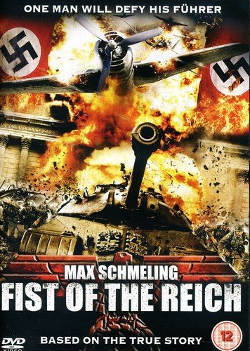 DVD cover for “Max Schmeling - Fist Of The Reich” with war imagery.