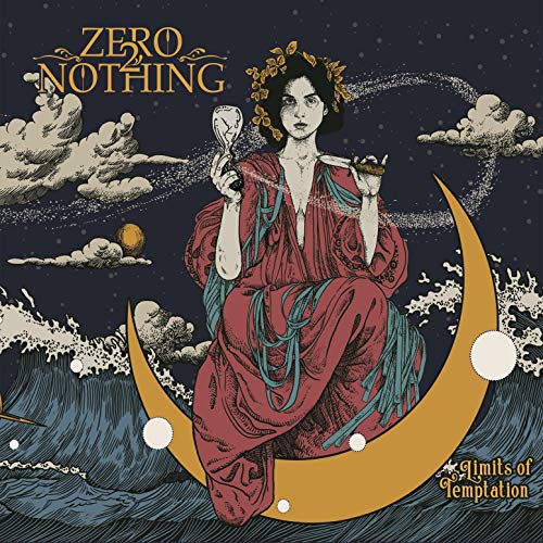 CD cover art: woman with hourglass, crescent moon, clouds, and waves.