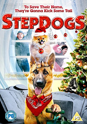 DVD cover for "Step Dogs" featuring a German Shepherd and a fluffy white dog.