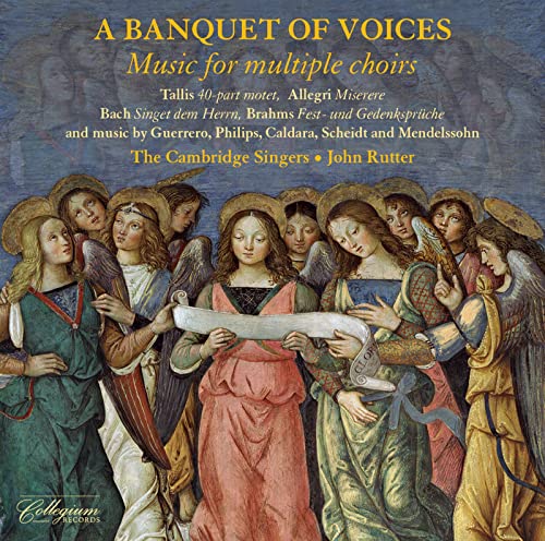 CD cover: Renaissance-style painting of angelic figures with musical text.