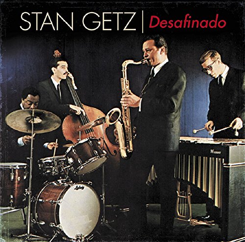 Stan Getz's "Desafinado" vinyl album cover featuring a jazz quartet playing.
