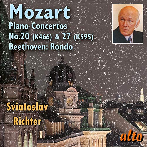 CD cover featuring pianist Svjatoslav Richter, snowy cityscape, and text details.