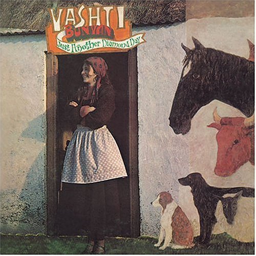 Album cover: woman, horse, and farm animals near a doorway.