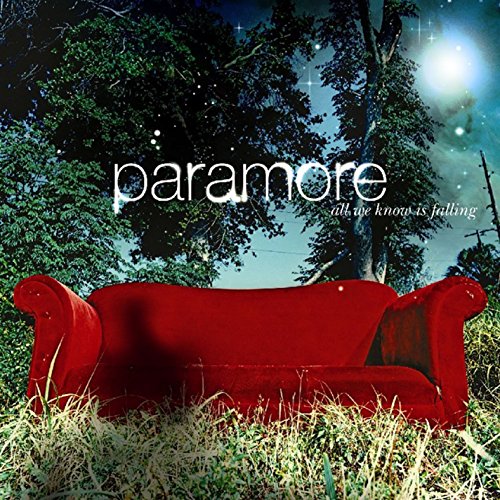 Paramore album cover: red couch in a field under a night sky.