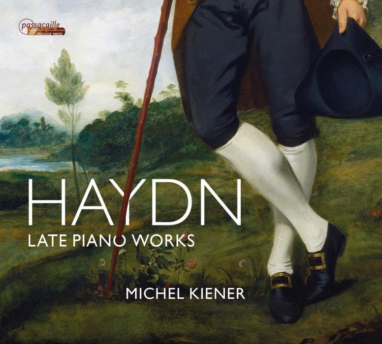 CD cover featuring a man in 18th-century attire with "Haydn" text.