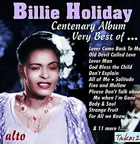 CD cover of Billie Holiday, a portrait of her with song titles listed.