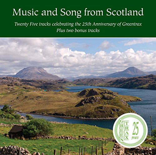 CD cover with Scottish Highlands landscape and Greentrax 25th anniversary logo.