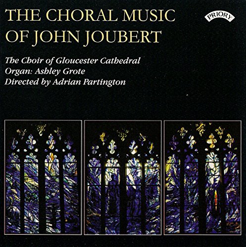 CD cover for John Joubert’s choral music featuring stained glass.