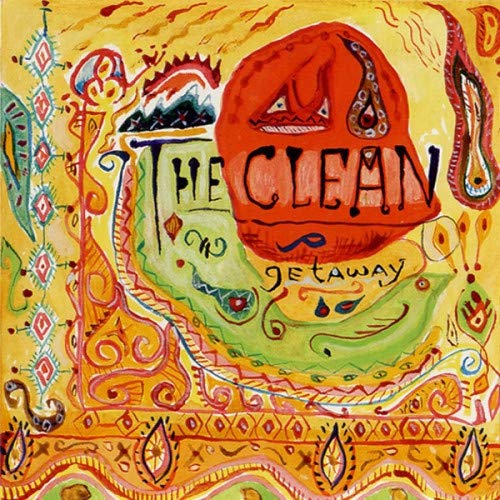 Album cover for The Clean’s “Getaway” with abstract, colorful artwork.