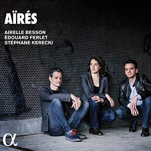 CD cover featuring three casually dressed musicians against a metal grid.