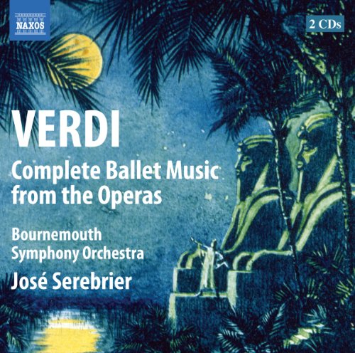 CD cover for Verdi’s ballet music, featuring a moonlit, silhouetted landscape.