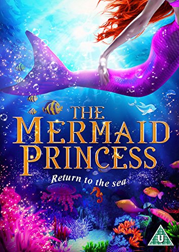 DVD cover for "The Mermaid Princess" featuring a mermaid in purple water.