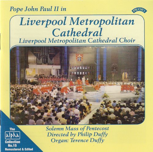 CD cover: Pope John Paul II at Liverpool Metropolitan Cathedral.