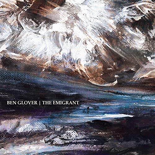 CD cover for Ben Gloverās āThe Emigrantā with abstract painted mountains.