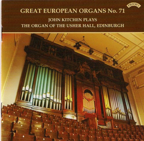 CD cover featuring a large pipe organ inside Usher Hall, Edinburgh.