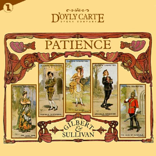 CD cover for "Patience" by Gilbert & Sullivan, featuring illustrated characters.