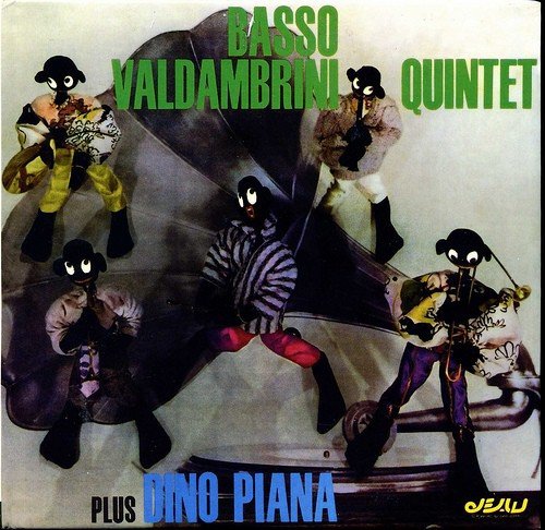 Album cover featuring cartoon figures playing musical instruments.