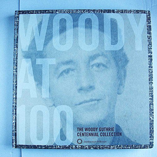 Woody Guthrie “Woody at 100” 3CD set with accompanying book cover.