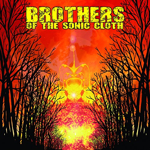 CD cover: fiery sunset with silhouetted trees and central glowing figure.