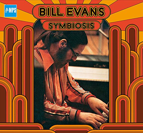 Bill Evans album cover, "Symbiosis," featuring a portrait of the pianist.