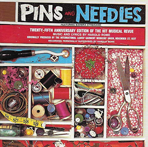 CD cover for Barbra Streisand’s “Pins & Needles” featuring sewing supplies.