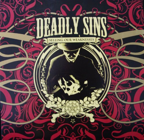 Vinyl record cover: "Deadly Sins" with portrait in ornate frame.