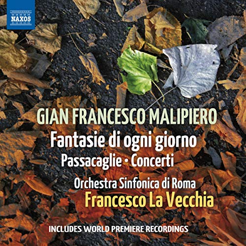 CD cover for Malipiero’s “Fantasie Di Ogni Giomo” with autumn leaves.