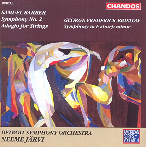 CD cover featuring abstract figures with text listing composers and orchestra.
