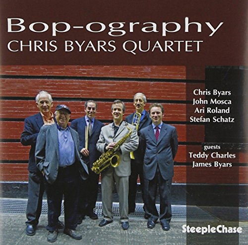 CD cover for “Bop-ography” by Chris Byars Quartet, featuring musicians.