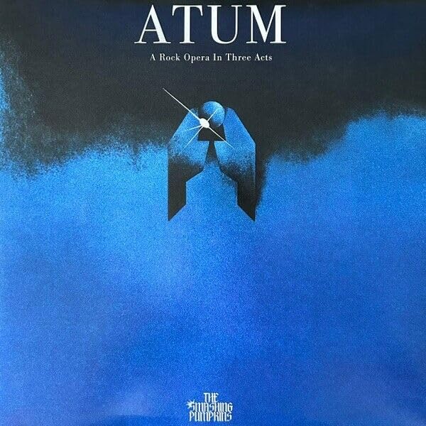 Smashing Pumpkins’ “Atum” vinyl album cover: blue and black abstract design.
