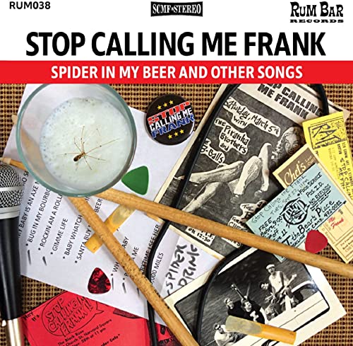 Vinyl record cover with collage of beer, insects, and band memorabilia.