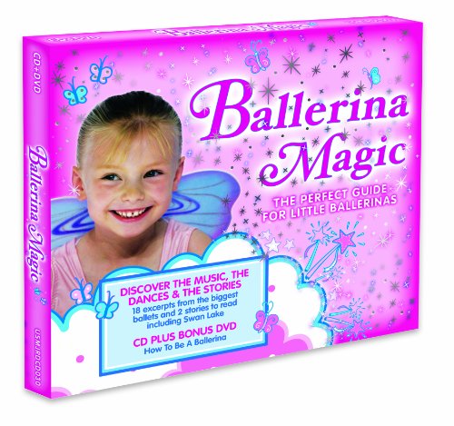 CD packaging for "Ballerina Magic" featuring a young girl in ballet attire.