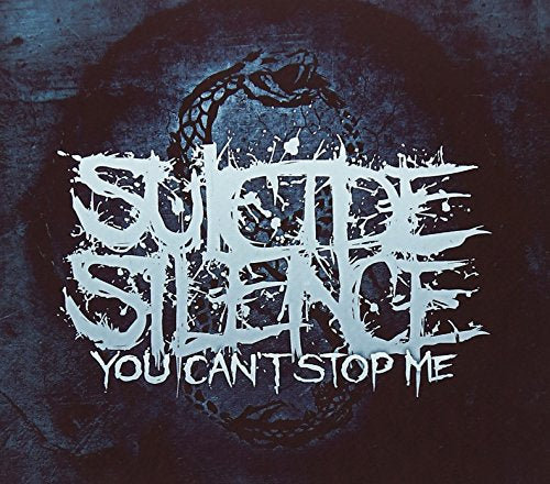 Suicide Silence album cover: snake and band name in white on dark background.