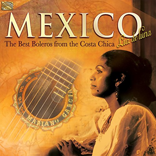 CD cover featuring a woman with a guitar, warm orange tones.