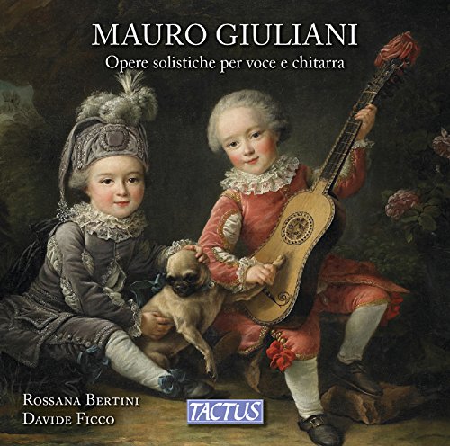 CD cover: portrait of two children with a guitar and pug.