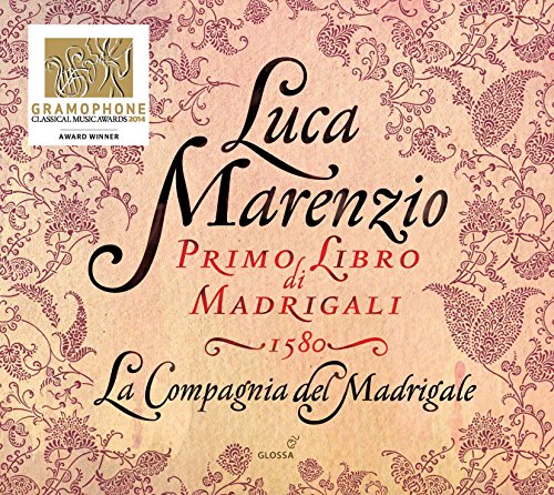 CD cover for Luca Marenzio’s “Primo Libro di Madrigali” with floral design.