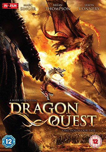 DVD cover for "Dragon Quest" featuring a dragon and warrior.