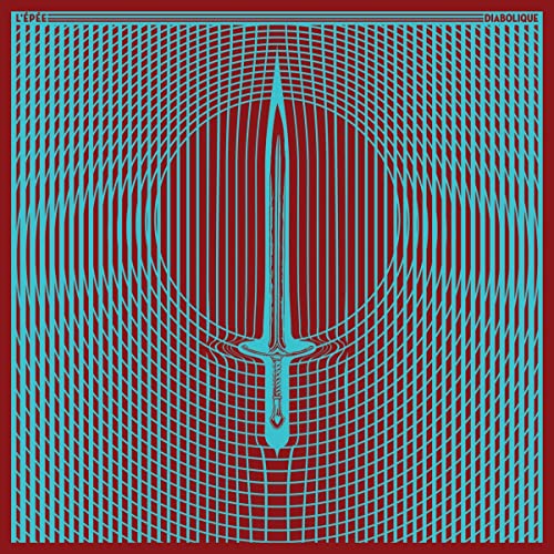 L'Épée - Diabolique vinyl album cover: blue and red geometric design with a dagger.